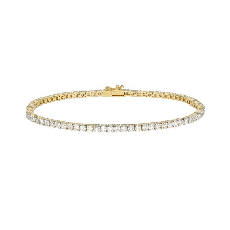 Aagaard tennisarmbånd i 14 karat guld med 2,84–2,97 ct kvadratiske lab-grown diamanter – klassisk design.